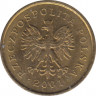 Монета. Польша. 1 грош 2001 год. ав.