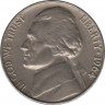  Монета. США. 5 центов 1964 год. ав.