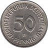 Монета. ФРГ. 50 пфеннигов 1975 год. Монетный двор - Мюнхен (D). рев.