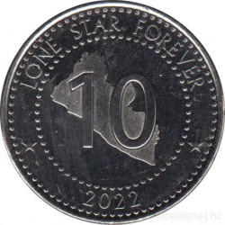 Монета. Либерия. 10 долларов 2022 год.