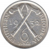 Монета. Южная Родезия. 6 пенсов 1932 год. ав.