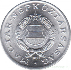 Монета. Венгрия. 1 форинт 1988 год.