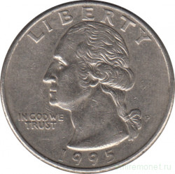 Монета. США. 25 центов 1995 год. Монетный двор P.
