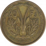 Монета. Французская Западная Африка. 25 франков 1956 год. рев.