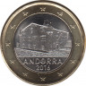 Монета. Андорра. 1 евро 2016 год. ав.