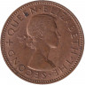 Монета. Новая Зеландия. 1/2 пенни 1962 год.