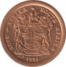 Монета. Южно-Африканская республика (ЮАР). 2 цента 1994 год. UNC. ав.