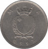 Монета. Мальта. 25 центов 1993 год. ав.