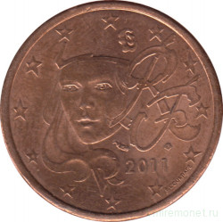 Монета. Франция. 5 центов 2011 год.