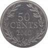 Монета. Либерия. 50 центов 2000 год. ав.
