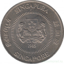Монета. Сингапур. 50 центов 1985 год.