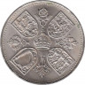 Монета. Великобритания. 1 крона 1953 год. Коронация Елизаветы II. рев.