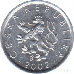 Монета. Чехия. 10 геллеров 2002 год.