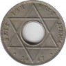 Монета. Британская Западная Африка. 1/10 пенни 1947 год. Без отметки монетного двора. ав.