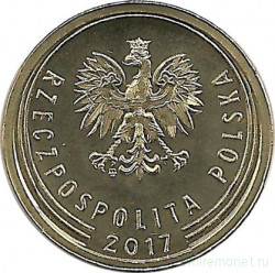 Монета. Польша. 2 гроша 2017 год.