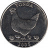 Монета. Тонга. 5 сенити 2005 год. Магнитная. ав.