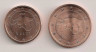 Аверс. Монета. Эстония. 1 и 2 цента 2015 год.