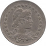 Монета. Бразилия. 400 рейсов 1922 год. рев.