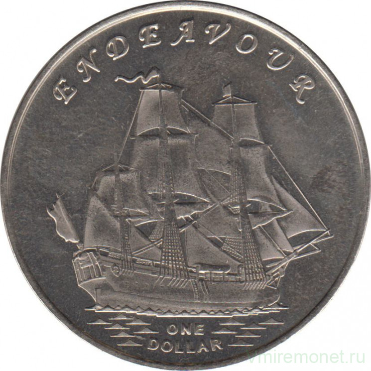 Монета. Острова Гилберта (Кирибати). 1 доллар 2014 год. "Эндевер".