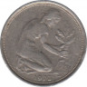  Монета. ФРГ. 50 пфеннигов 1972 год. Монетный двор - Мюнхен (D). ав.