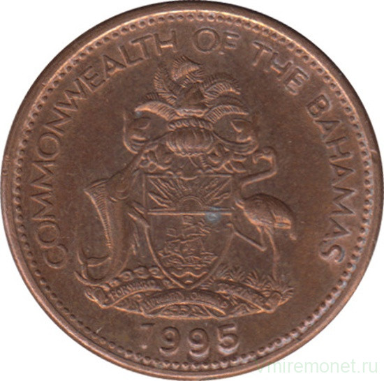 Монета. Багамские острова. 1 цент 1995 год.