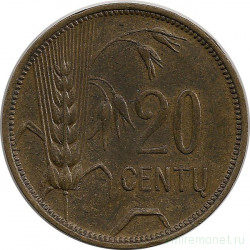 Монета. Литва. 20 центов 1925 год.