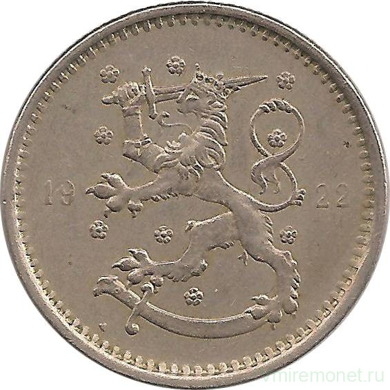 Монета. Финляндия. 1 марка 1922 год.