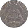 Монета. Индия. 1/4 рупии 1951 год. ав.