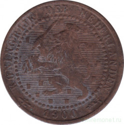 Монета. Нидерланды. 1 цент 1900 год.
