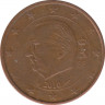 Монета. Бельгия. 2 цента 2010 год. ав.