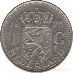 Монета. Нидерланды. 1 гульден 1975 год.