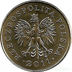 Монета. Польша. 2 гроша 2011 год.
