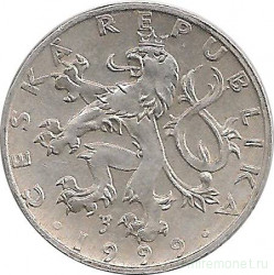 Монета. Чехия. 50 геллеров 1999 год.
