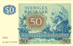Банкнота. Швеция. 50 крон 1986 год. Тип 53d.