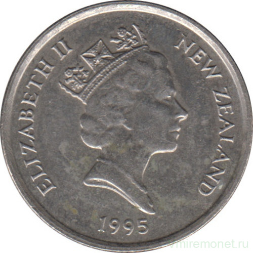 Монета. Новая Зеландия. 5 центов 1995 год.