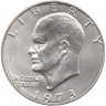 Монета. США. 1 доллар 1973 год. Монетный двор S. Серебро.