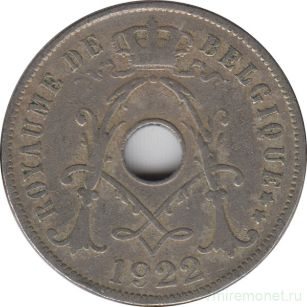 Монета. Бельгия. 25 сантимов 1922 год. BELGIQUE.