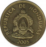 Монета. Гондурас. 5 сентаво 2005 год. ав.