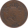Монета. Бельгия. 1 сантим 1870 год. (des Belges). ав.