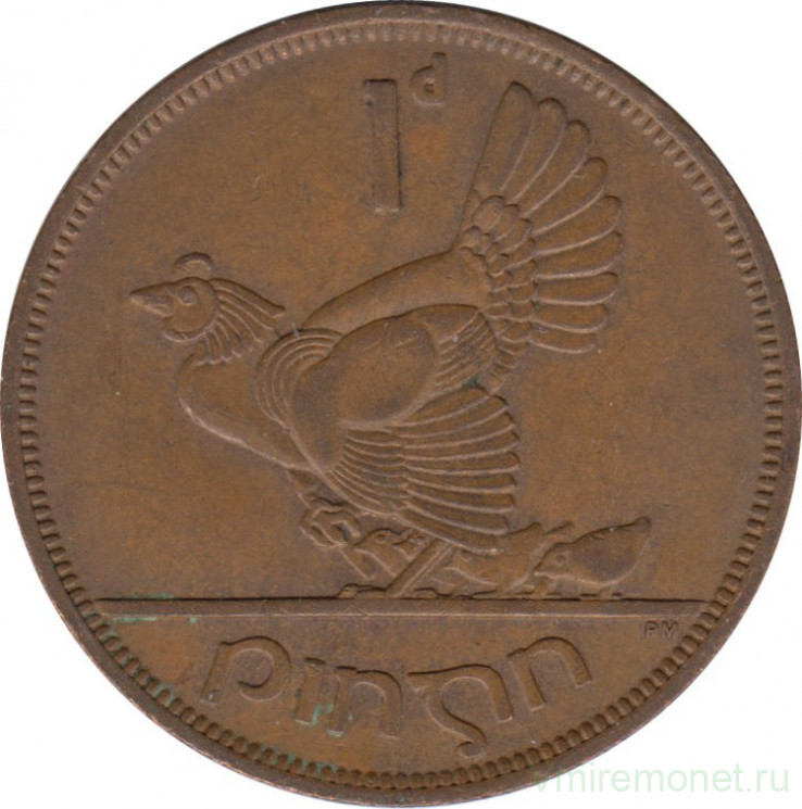 Монета. Ирландия. 1 пенни 1964 год.