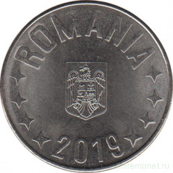 Монета. Румыния. 10 бань 2019 год.