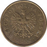 Монета. Польша. 1 грош 2002 год. ав.