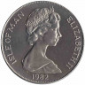 Монета. Великобритания. Остров Мэн. 1 крона 1982 год. Чемпионат мира по футболу 1982, Испания - гербы. Без 1982 над гербом Италии.