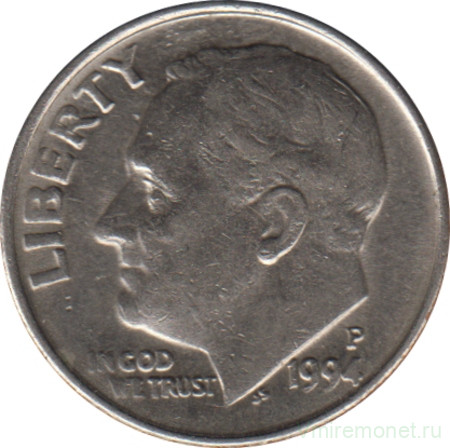 Монета. США. 10 центов 1994 год. Монетный двор P.