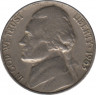  Монета. США. 5 центов 1963 год. ав.