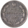 Монета. Россия. 15 копеек 1903 года. АР.