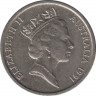 Монета. Австралия. 10 центов 1991 год. ав.