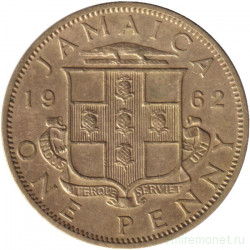 Монета. Ямайка. 1 пенни 1962 год.