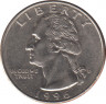 Монета. США. 25 центов 1996 год. Монетный двор D. ав.