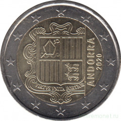 Монета. Андорра. 2 евро 2020 год.